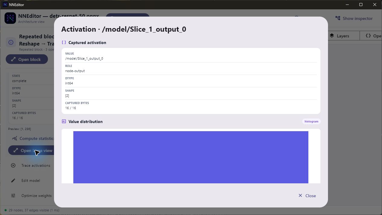 Large activation overlay in NNEditor